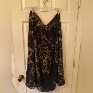 Poetry silk pattern skirt